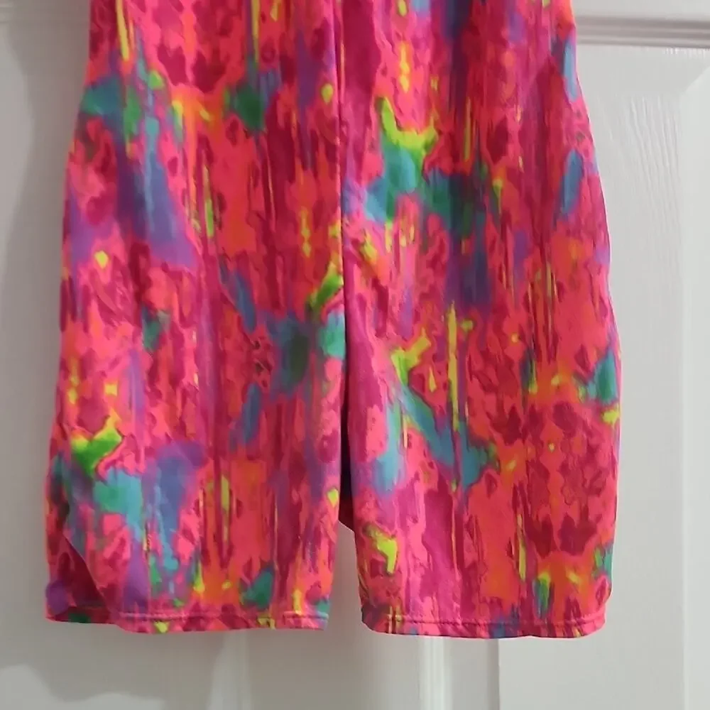 Freestyle Vibrant Pink and Blue Leotard
